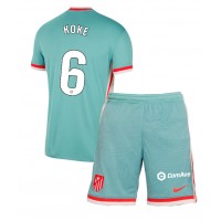 Fotbalové Dres Atletico Madrid Koke #6 Dětské Venkovní 2024-25 Krátký Rukáv (+ trenýrky)